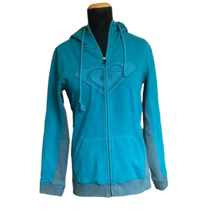 Vintage Roxy Teal Women's Full Zip Hoodie